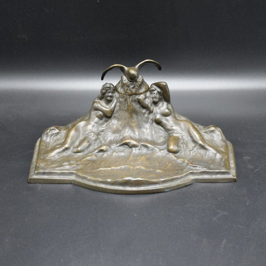 Art Nouveau Ink Stand by Carl Hjalmar Norrström for Otto Meyers Konstgjuteri, 1890s