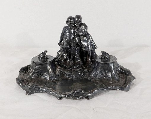 Art Nouveau Inkwell in Pewter, 1900-RVK-1166239