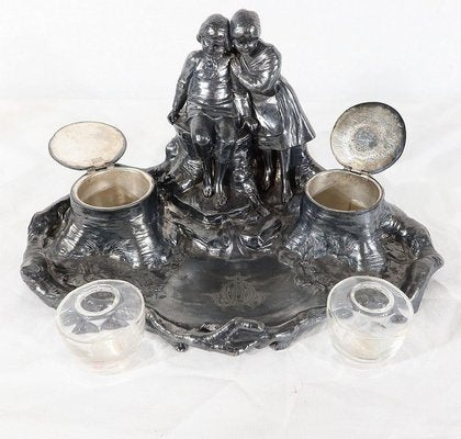 Art Nouveau Inkwell in Pewter, 1900-RVK-1166239