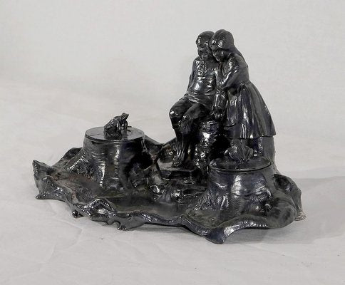 Art Nouveau Inkwell in Pewter, 1900-RVK-1166239