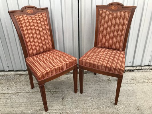 Art Nouveau Inlaid Chairs, 1920s, Set of 2-WQQ-1250456