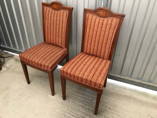 Art Nouveau Inlaid Chairs, 1920s, Set of 2-WQQ-1250456