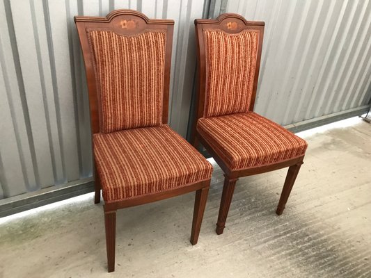 Art Nouveau Inlaid Chairs, 1920s, Set of 2-WQQ-1250456