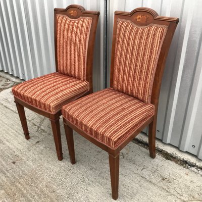 Art Nouveau Inlaid Chairs, 1920s, Set of 2-WQQ-1250456