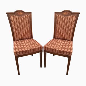 Art Nouveau Inlaid Chairs, 1920s, Set of 2-WQQ-1250456