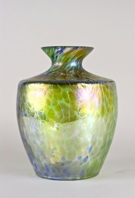 Art Nouveau Iridescent Glass Vase attributed to Fritz Heckert, Bohemia, 1905-TQA-1789553