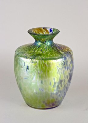 Art Nouveau Iridescent Glass Vase attributed to Fritz Heckert, Bohemia, 1905-TQA-1789553