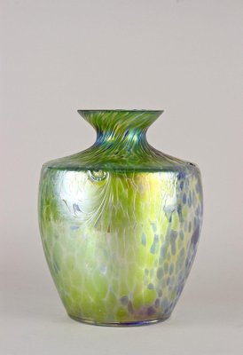 Art Nouveau Iridescent Glass Vase attributed to Fritz Heckert, Bohemia, 1905-TQA-1789553