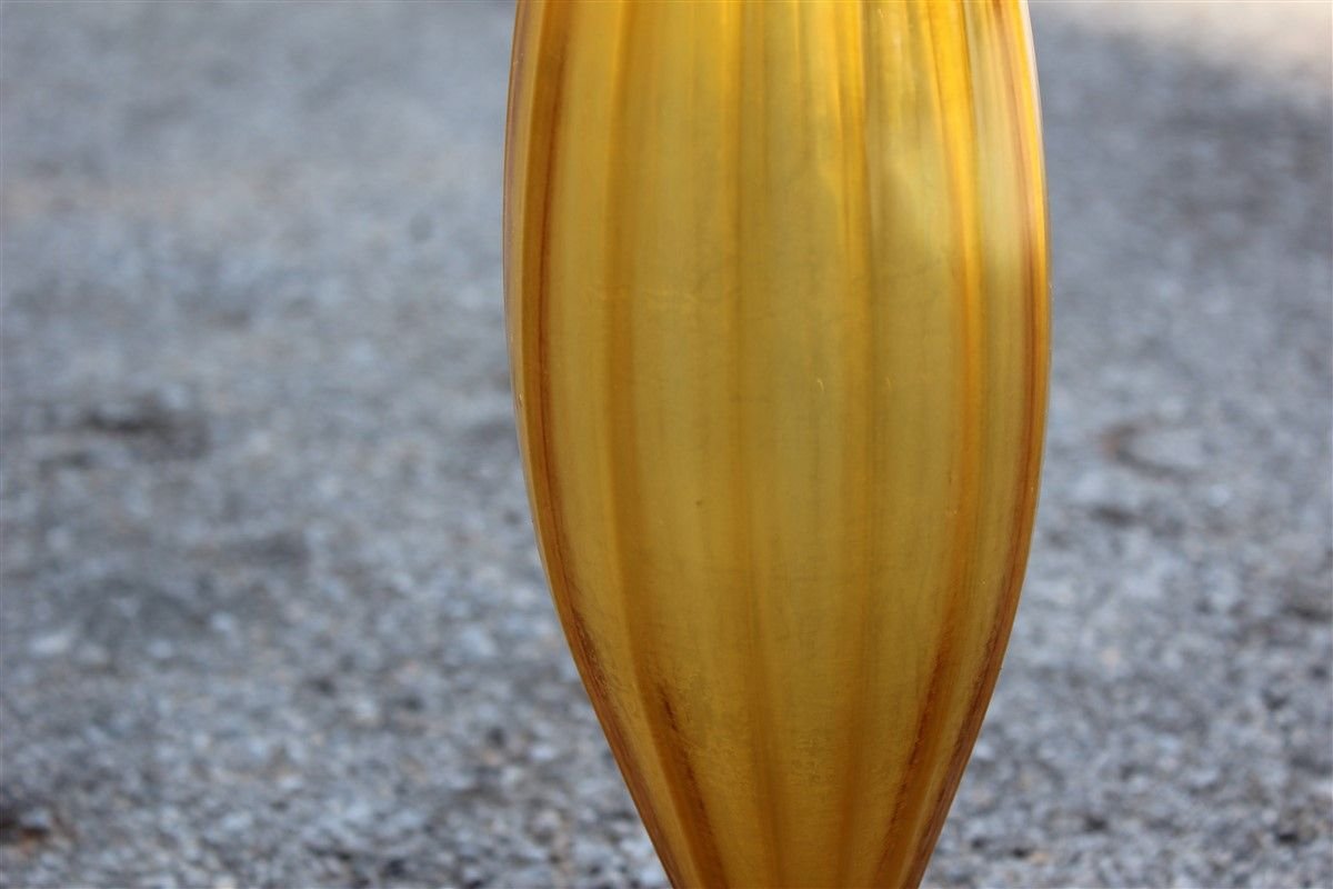 Art Nouveau Italian Blown Murano Glass Vase, 1920s