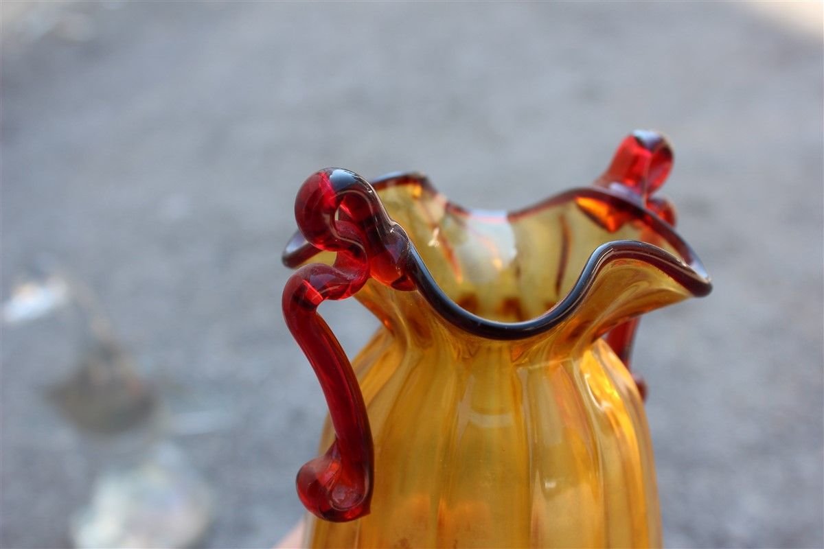 Art Nouveau Italian Blown Murano Glass Vase, 1920s