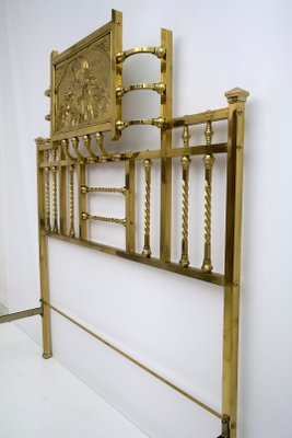 Art Nouveau Italian Double Bed Brass, 1900s-FER-1141842