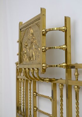 Art Nouveau Italian Double Bed Brass, 1900s-FER-1141842