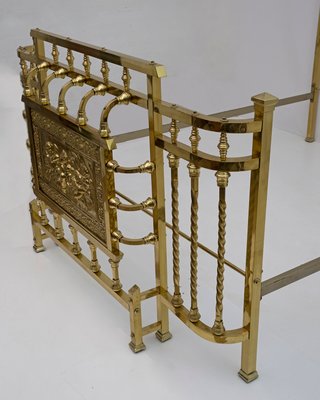 Art Nouveau Italian Double Bed Brass, 1900s-FER-1141842