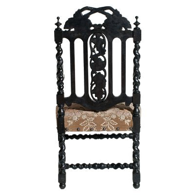 Art Nouveau Italian Ebonized Lounge Chair from Fratelli Mora, 1890s-NJV-708534