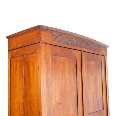 Art Nouveau Italian Hand-Carved Solid Cherry Wardrobe by Dini & Puccini-NJV-1111709