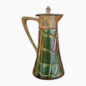 Art Nouveau Jug in Iridescent Glass from Pallme König, Bohemia, 1890s-QZZ-1772347