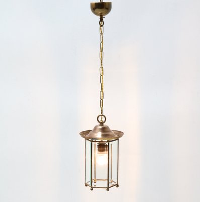 Art Nouveau Lantern in Brass with Glass, 1900s-MY-1229121