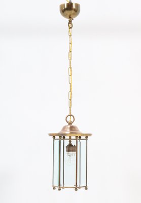 Art Nouveau Lantern in Brass with Glass, 1900s-MY-1229121