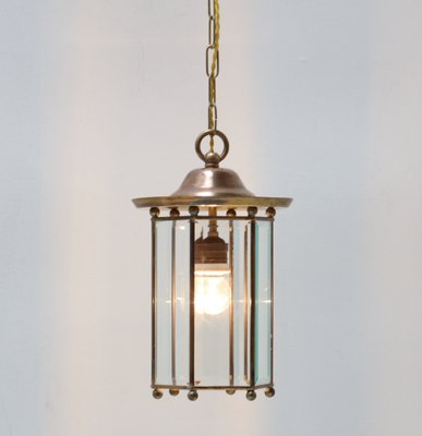 Art Nouveau Lantern in Brass with Glass, 1900s-MY-1229121