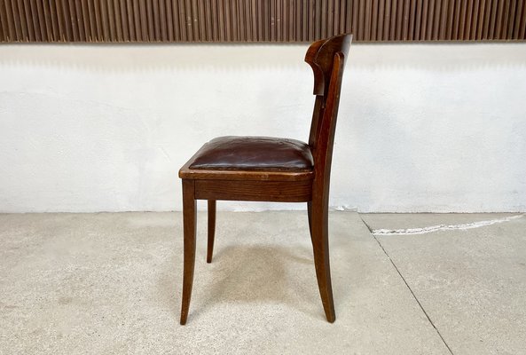 Art Nouveau Leather Side Chair by Richard Riemerschmid for Deutsche Werkstätten Hellerau, 1920s-JP-1335422