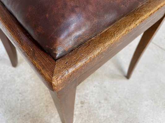 Art Nouveau Leather Side Chair by Richard Riemerschmid for Deutsche Werkstätten Hellerau, 1920s-JP-1335422