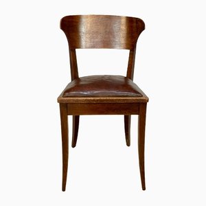 Art Nouveau Leather Side Chair by Richard Riemerschmid for Deutsche Werkstätten Hellerau, 1920s-JP-1335422