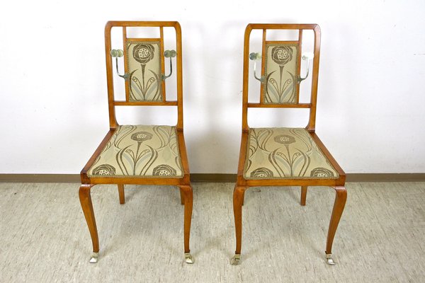 Art Nouveau Living Room Set, Austria, 1910s, Set of 4-TQA-1322284