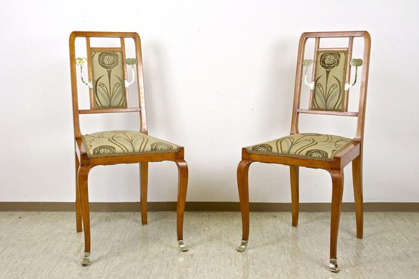 Art Nouveau Living Room Set, Austria, 1910s, Set of 4-TQA-1322284