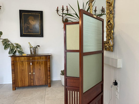 Art Nouveau Mahgony Paravant Room Divider