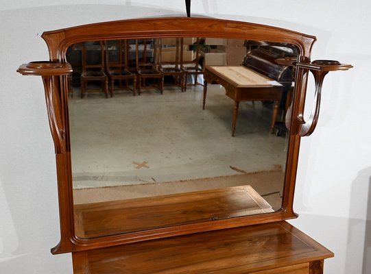 Art Nouveau Mahogany Console Mirror, 1900s-RVK-1398111