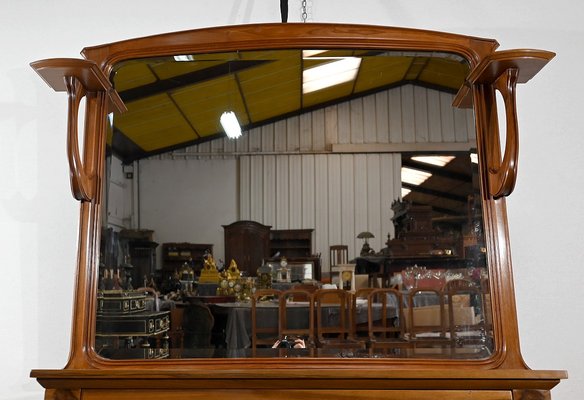 Art Nouveau Mahogany Console Mirror, 1900s-RVK-1398111