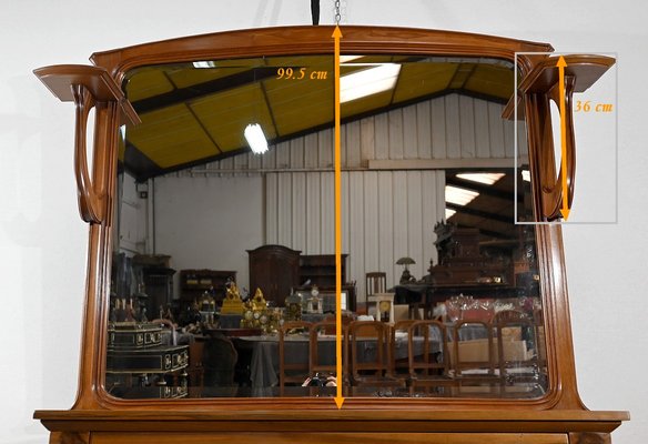 Art Nouveau Mahogany Console Mirror, 1900s-RVK-1398111