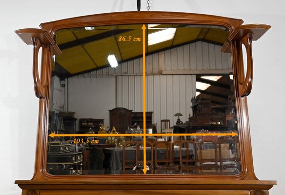 Art Nouveau Mahogany Console Mirror, 1900s-RVK-1398111