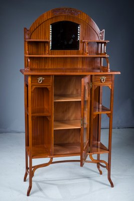 Art Nouveau Mahogany Display Cabinet-ZZH-1335479