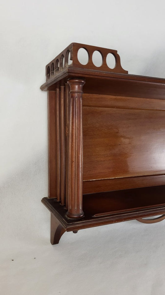 Art Nouveau Mahogany Shelf, 1890s