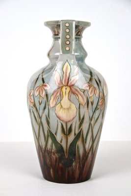 Art Nouveau Majolica Vase by Gerbing & Stephan, Bohemia, 1910s-TQA-1321910