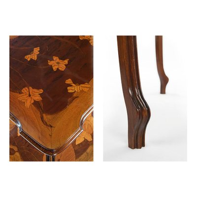 Art Nouveau Marquetry Table In the Style of Gallé-NQ-624873