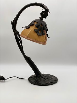 Art Nouveau Metal Table Lamp, Italy, 1900s-PYA-1160945