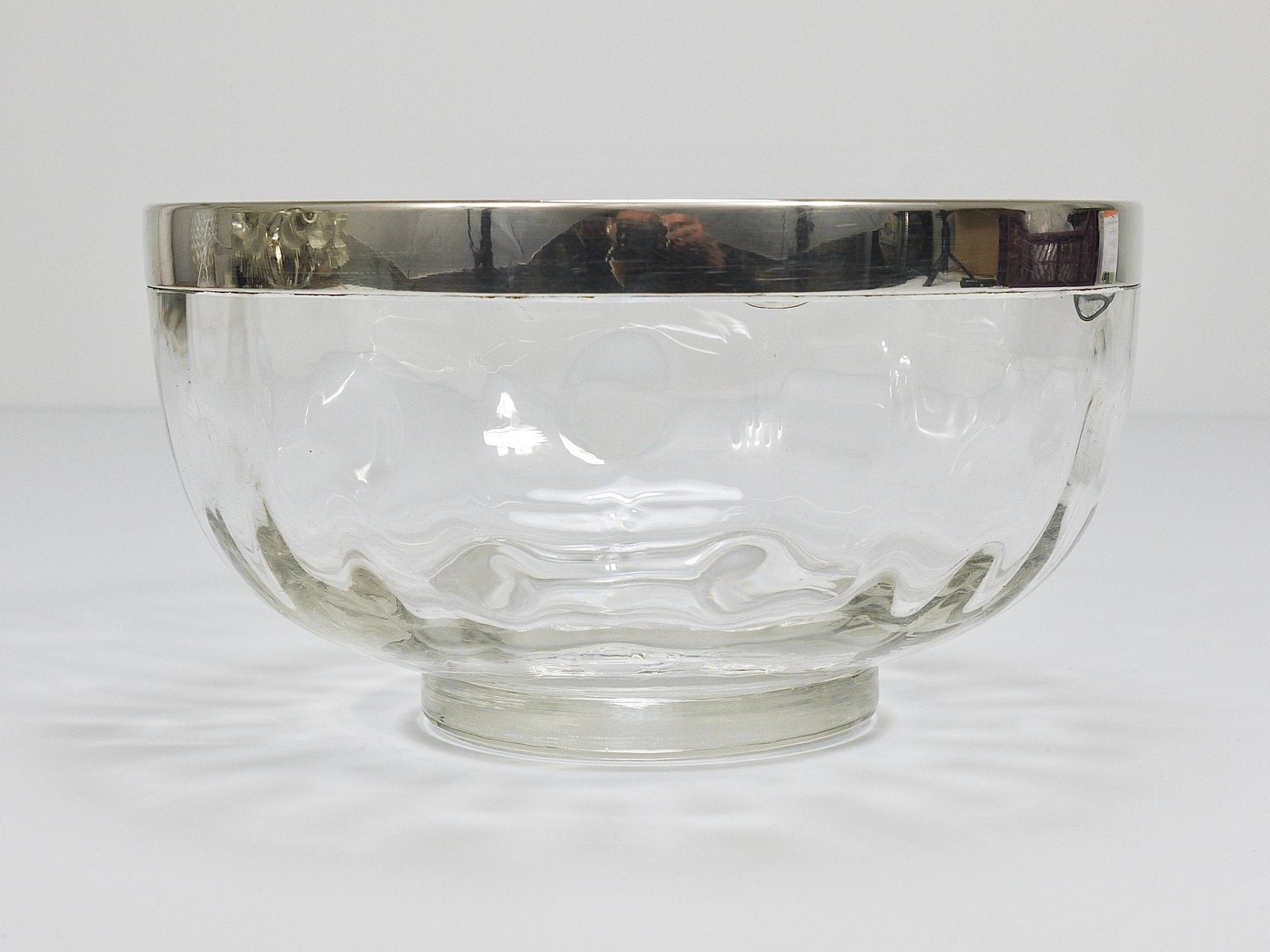 Art Nouveau Meteor Bowl with Silver Rim from Bakalowits & Söhne, 1900s