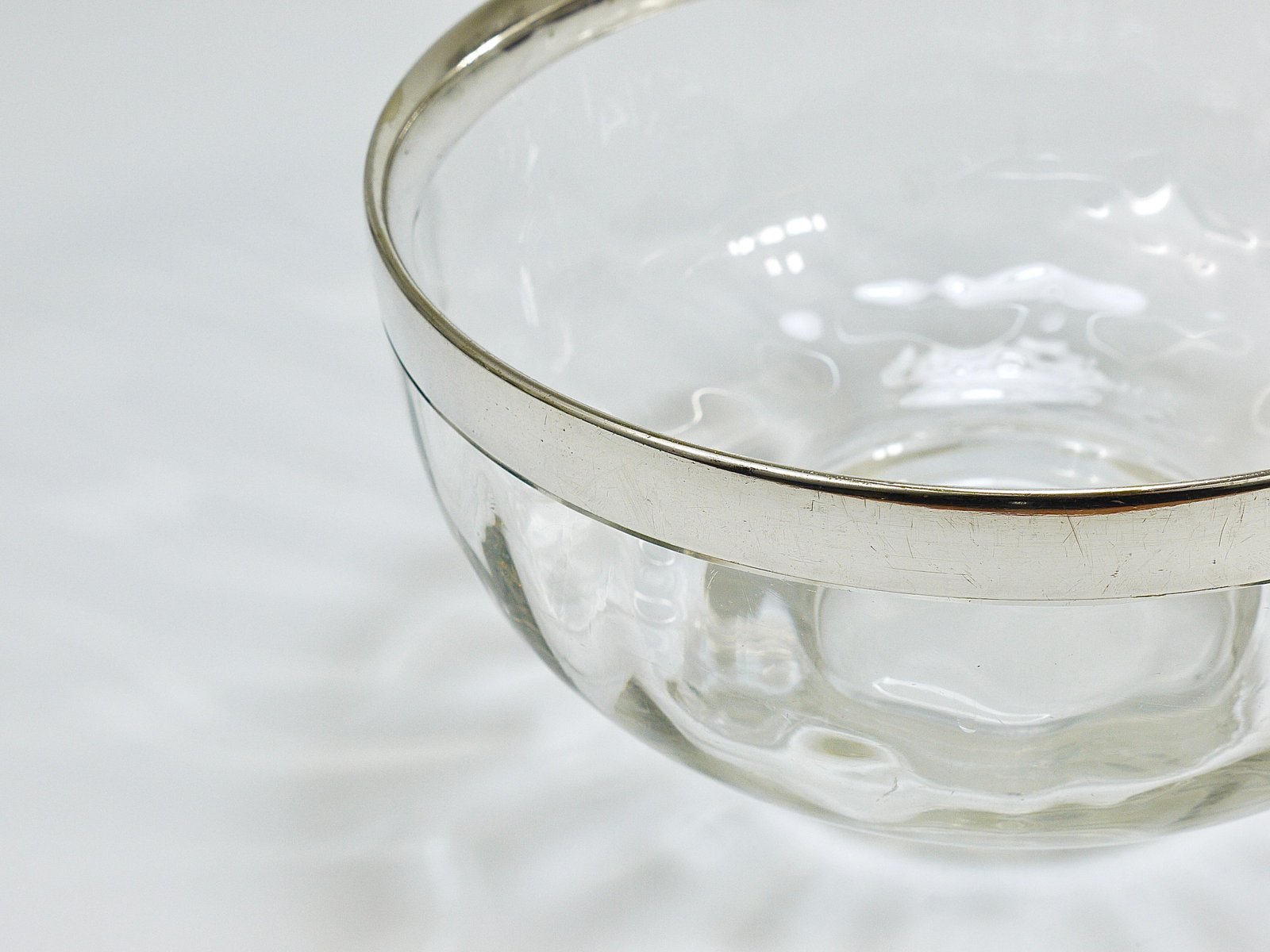 Art Nouveau Meteor Bowl with Silver Rim from Bakalowits & Söhne, 1900s