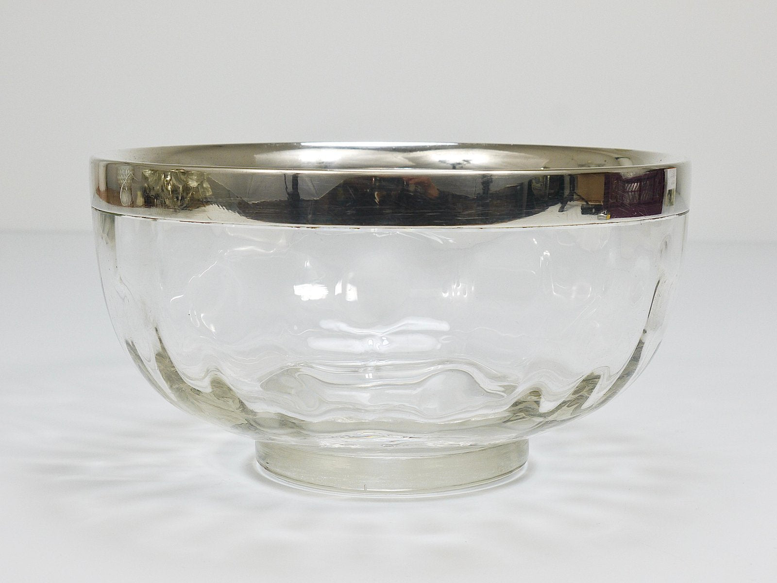 Art Nouveau Meteor Bowl with Silver Rim from Bakalowits & Söhne, 1900s