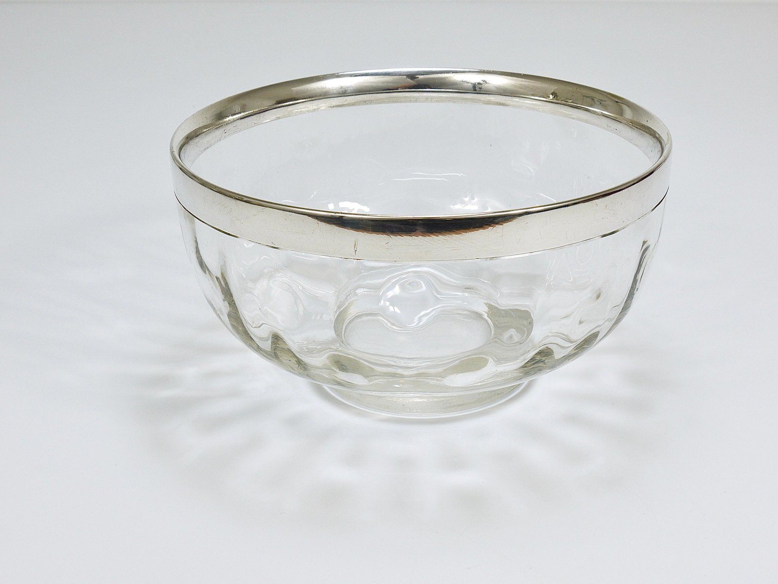 Art Nouveau Meteor Bowl with Silver Rim from Bakalowits & Söhne, 1900s