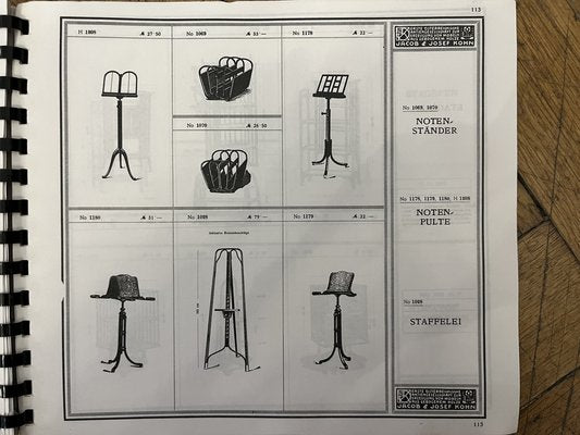 Art Nouveau Model 1069 Note Stand by Koloman Moser for Jacob & Josef Kohn-TSE-1309495