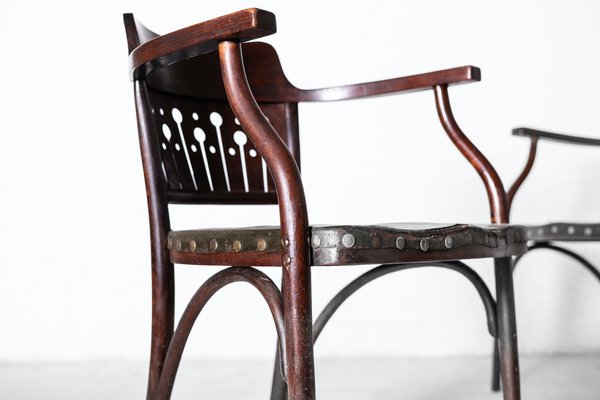 Art Nouveau Model No. 6141 Armchair from Thonets Design Office (Bistritz, 1905) / Execution: Brothers Thonet (Vienna, 1905), 1890s, Set of 2-ZNO-1789105