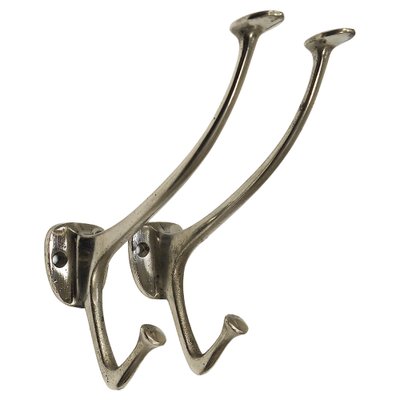 Art Nouveau Nickel Wall Hooks from Adolf Loos, Vienna, 1916, Set of 2-MWV-1813272