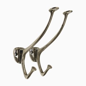 Art Nouveau Nickel Wall Hooks from Adolf Loos, Vienna, 1916, Set of 2-MWV-1813272