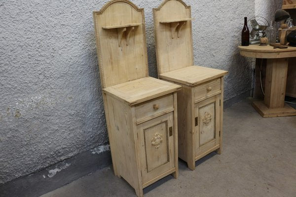 Art Nouveau Nightstands, 1920s, Set of 2-KWR-1797183