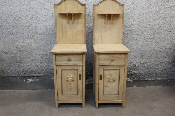 Art Nouveau Nightstands, 1920s, Set of 2-KWR-1797183