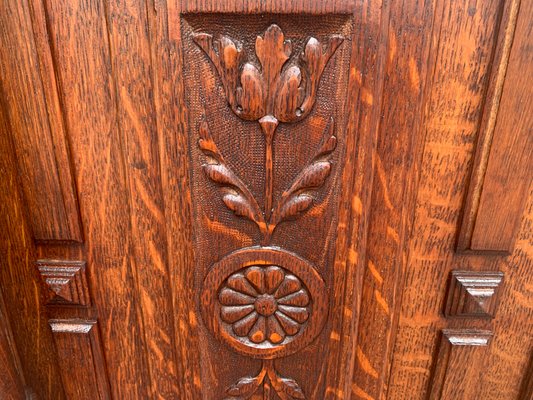 Art Nouveau Oak Chest of Drawers, 1920s-WQQ-2027202