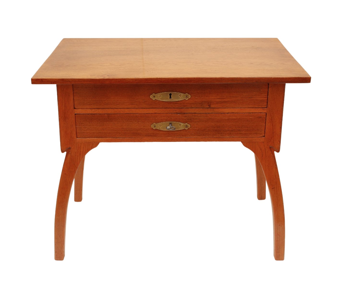 Art Nouveau Oakwood Sewing / Side Table, 1890s